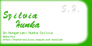 szilvia hunka business card